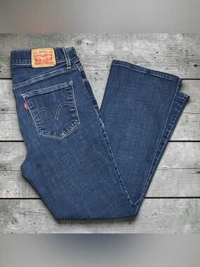 Levi’s Bootcut Jeans Women’s 4M W27 Short 27” Dark Wash Mid Rise 39252